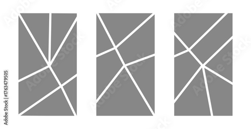 Illustration on the theme of  manga comic storyboard and collage grid templates blank panel layouts ideal for comic books, photo collages, posters, and flyers. 