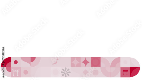 Geometric Japan Flag And Sybols Lower ThirdsTransparent PNG