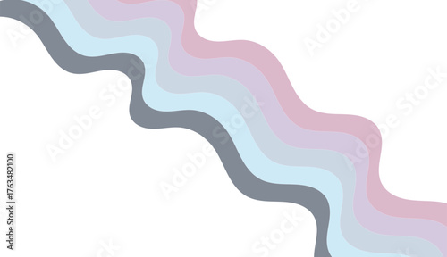 Abstract Colorful Flowing River Shapes Banner Design