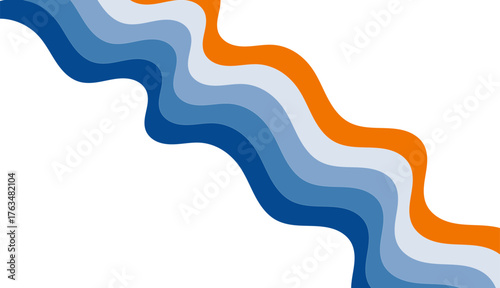 Abstract Colorful Flowing River Shapes Banner Design