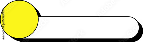 Modern yellow and white lower third graphic element over black background