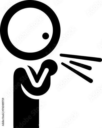 Illustration of Common Illness Symptoms – Icons Showing People Experiencing Various Health Conditions Such as Headache, Fever, Cough, Chest Pain, Stomach Ache, Nausea, Joint Pain, and Chills
