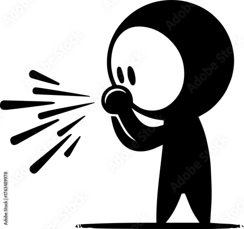 Illustration of Common Illness Symptoms – Icons Showing People Experiencing Various Health Conditions Such as Headache, Fever, Cough, Chest Pain, Stomach Ache, Nausea, Joint Pain, and Chills