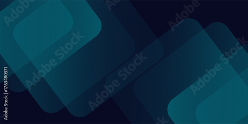 Blue abstract gradient shapes background. Vector illustration