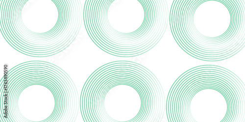 Green white abstract background overlap layer on bright space with circles effect decoration. Modern banner with lines style. Graphic design element stripes concept for flyer, card, or brochure cover