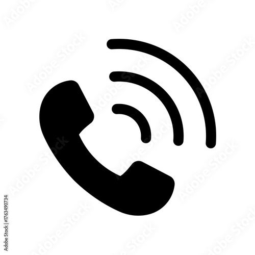 Calling and Support icon with Phone