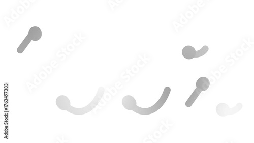 Animated silver symbol of 100%. Hundred percent icon. Looped video. Vector illustration isolated on white background. 