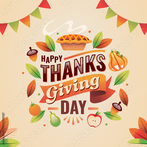 Happy Thanksgiving Day Free Vector File