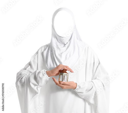 Muslim woman with lantern o...