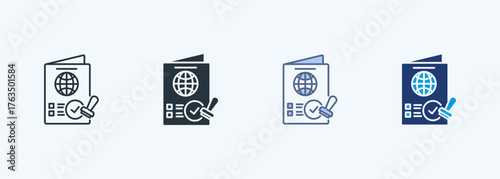 Immigration Multiple Style Icon Collection