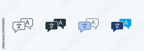 Translate Multiple Style Icon Collection