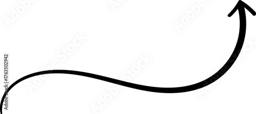 Hand-Drawn Curved Arrow Vector