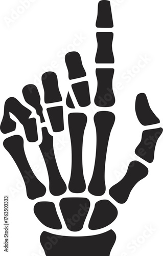 Skelton hand gesture Beckoning