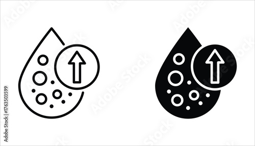 Cholesterol icon set. editable icons, can be used in logo, UI and web design, Flat illustration of vector icon on white background.