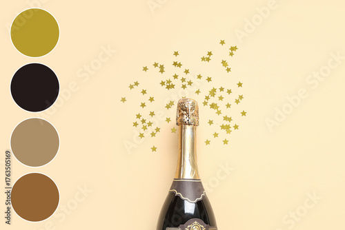 Bottle of champagne with Ch...