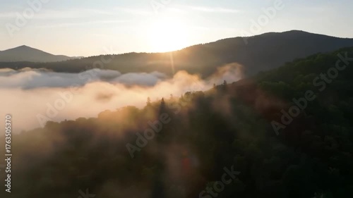 misty morning in the mountains