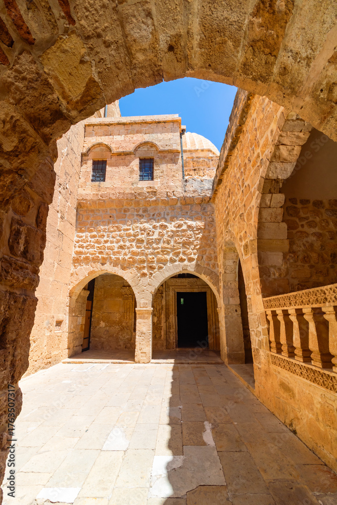 Fototapeta premium Saffron Monastery. Visit Mardin concept photo.