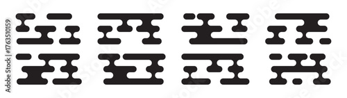 Set of traditional Asian-style clouds