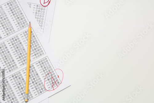 Pencil and answer sheets fo...