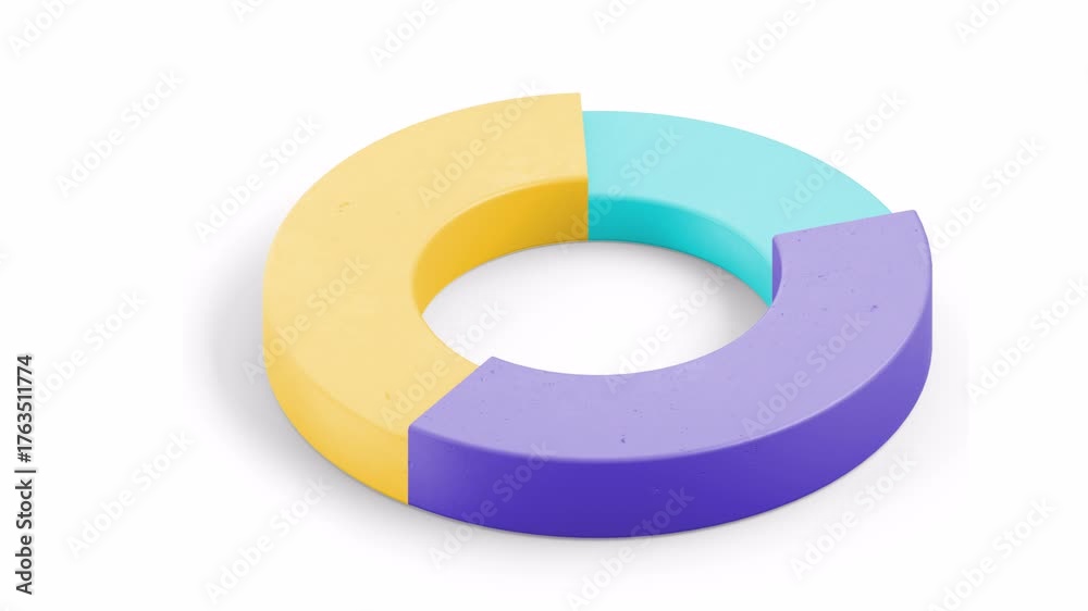 Colorful Donut Chart Animation for Data Visualization and Analysis. 素材庫 ...