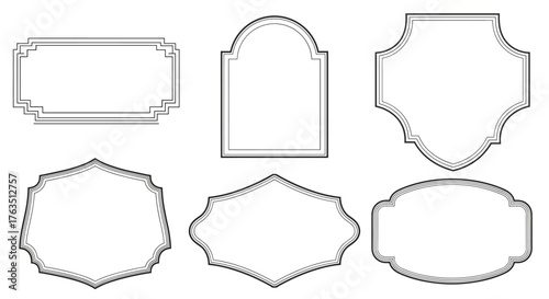 Collection of Six Ornate Decorative Frames and Borders.
