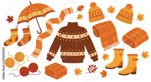 Autumnal Fashion and Accessories Collection.