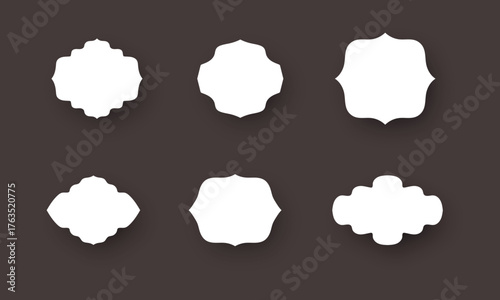 Set of vintage frames, collection of retro labels, badges and banners vector decorative elements