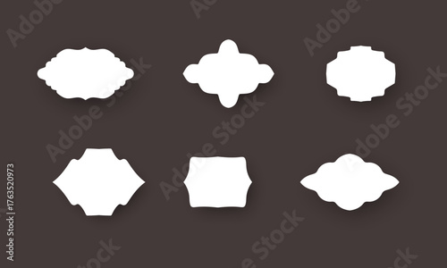 Set of vintage frames, collection of retro labels, badges and banners vector decorative elements