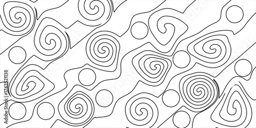 White background topography contour map with black curve lines .luxury topographic wavy pattern and geographic grid map design .