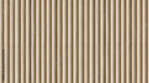 SEAMLESS fluted wall panel background, natural light wood texture, modern decorative accent wall, half-round wooden slats.