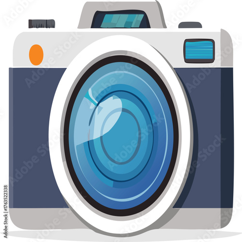 Vintage style camera with a lens, ready to capture memories and tell your visual story today