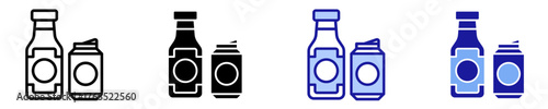 Product Bottles  Icon Set Multiple Style Collection
