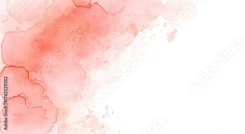 Φωτογραφία Soft watercolor splashes and washes in delicate shades of pink and peach creatin
