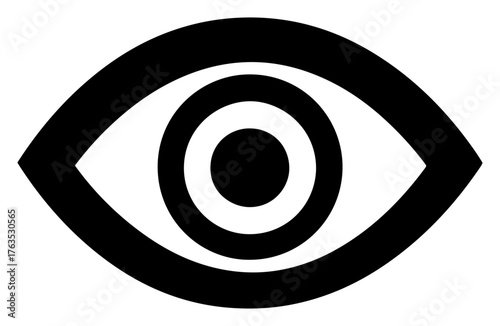 All seeing eye vector symbol. Abstract vision and surveillance icon