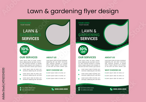 This editable social media flyer template enhances your garden services' online presence. It is perfect for promoting landscaping, lawn care, and outdoor design services across various platforms
