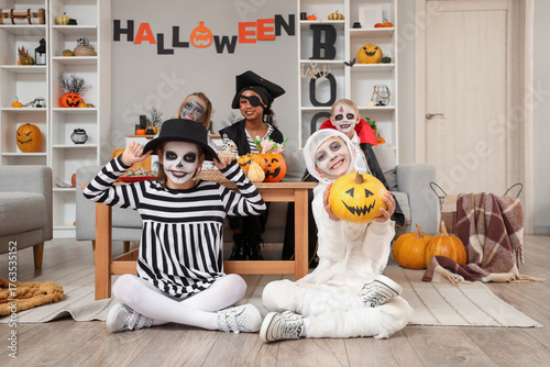 Group of children dressed f...