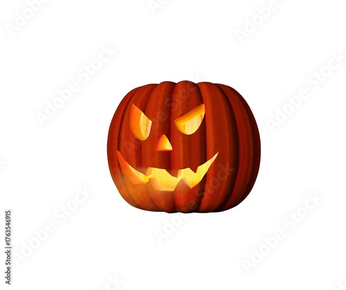 Set of cute Jack-o'-lantern vector icons with funny expressions