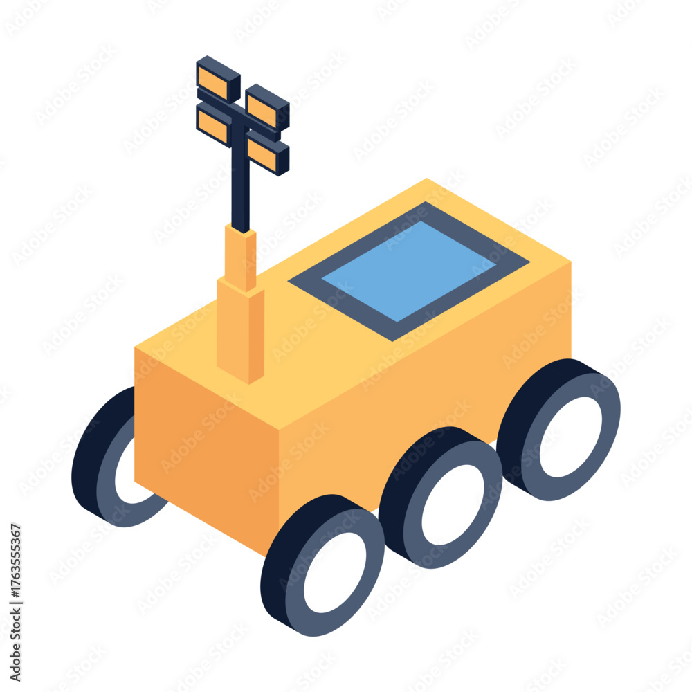 Naklejka premium Survey Robot Vector icon which can easily modify or edit