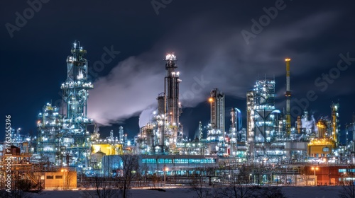 Wallpaper Mural Oil refineries and chemical plants in industrial areas Torontodigital.ca