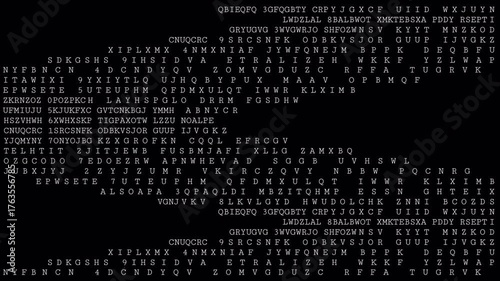 Animation of random letters simulating a matrix