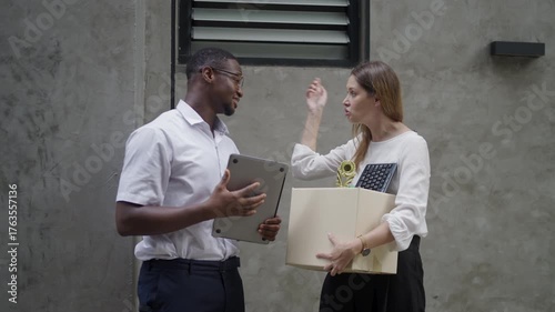 The unemployed person are stay together with friend for encouragement. Unemployment, Lay off, life 's crisis.