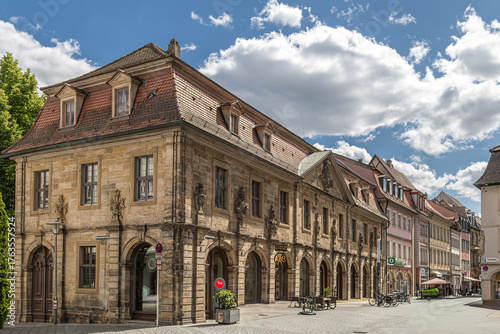 Historic building in the center of the old town, on the famous Hauptwachstraße Street, at number 31, Bamberg, Bavaria, Germany