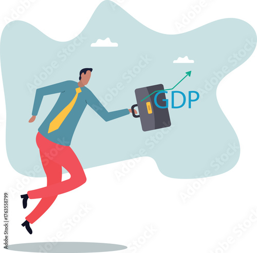 GDP Gross domestic product, import or export for country revenue growth, stock market profit value,about a man and his life.