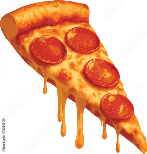 Dripping Pepperoni Pizza Slice