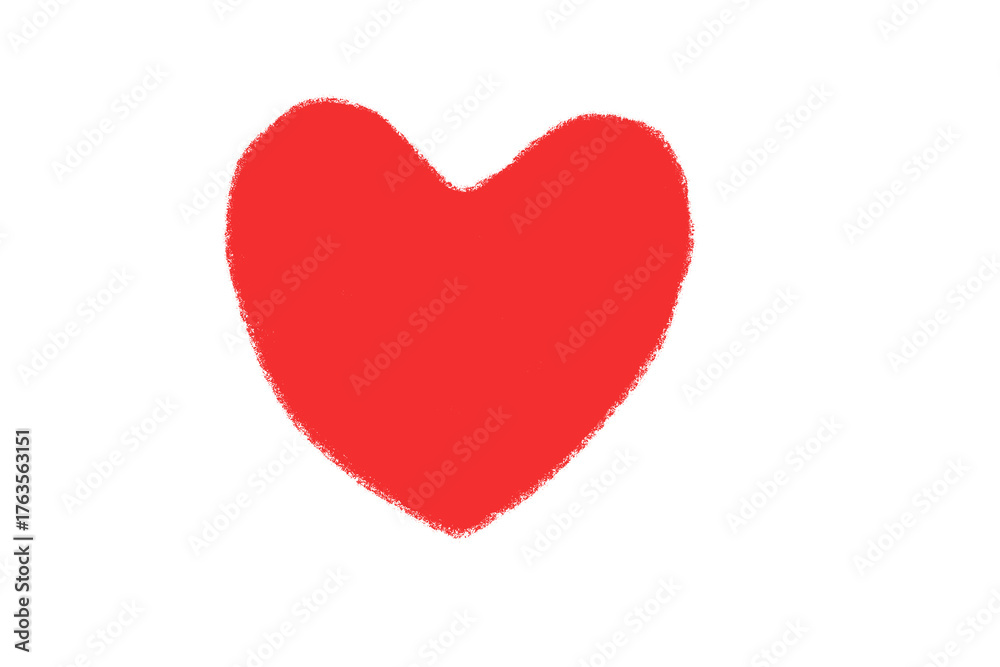 Fototapeta premium Hand drawn red heart valentines day symbol of love romantic passion isolated on transparent background