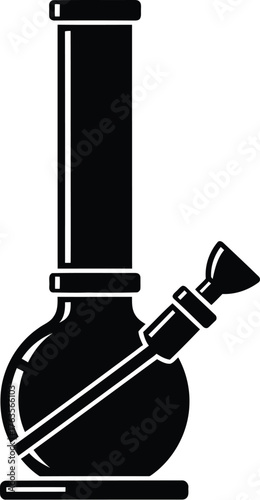 Black bong vector illustration smoking device cannabis culture