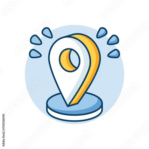 Location Pin icon clean and modern vector illustration