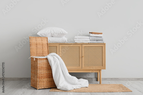 Chest of drawers and basket...