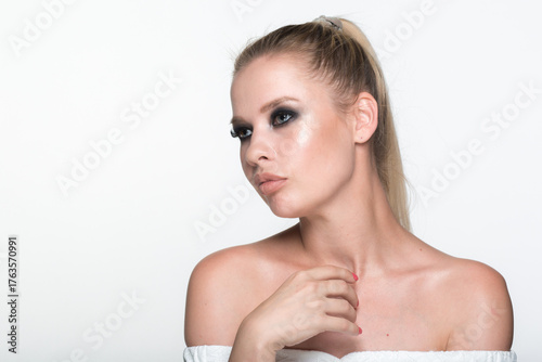 Portrait of a Thoughtful Young Beautiful Woman