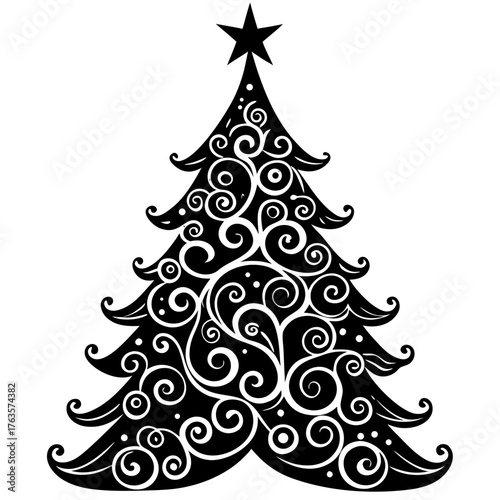 christmas tree vector illustration